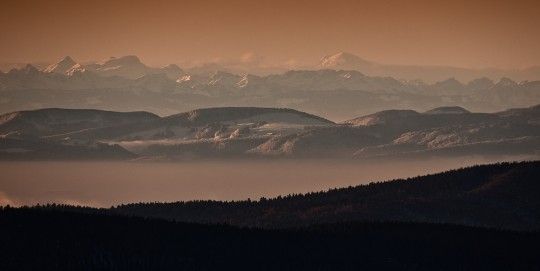 Mt Blanc z Schwarzwaldu